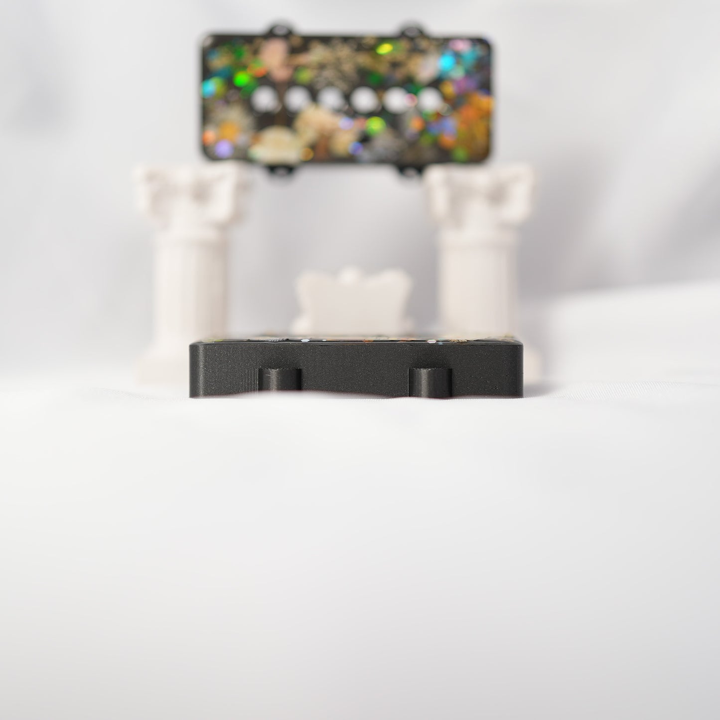 CUSTOM JAZZMASTER PICKUP COVER SET - MULTI COLORED DRIED FLORAL & THICK GLITTER/IRON GRAY METALLIC (PAIR)