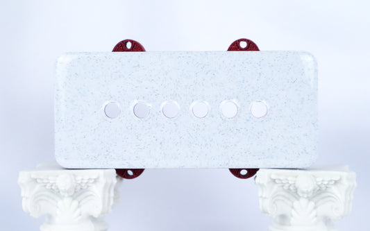 JAZZMASTER CUSTOM PICKUP COVER - MARBLE/CARBON FIBER RED (PAIR)