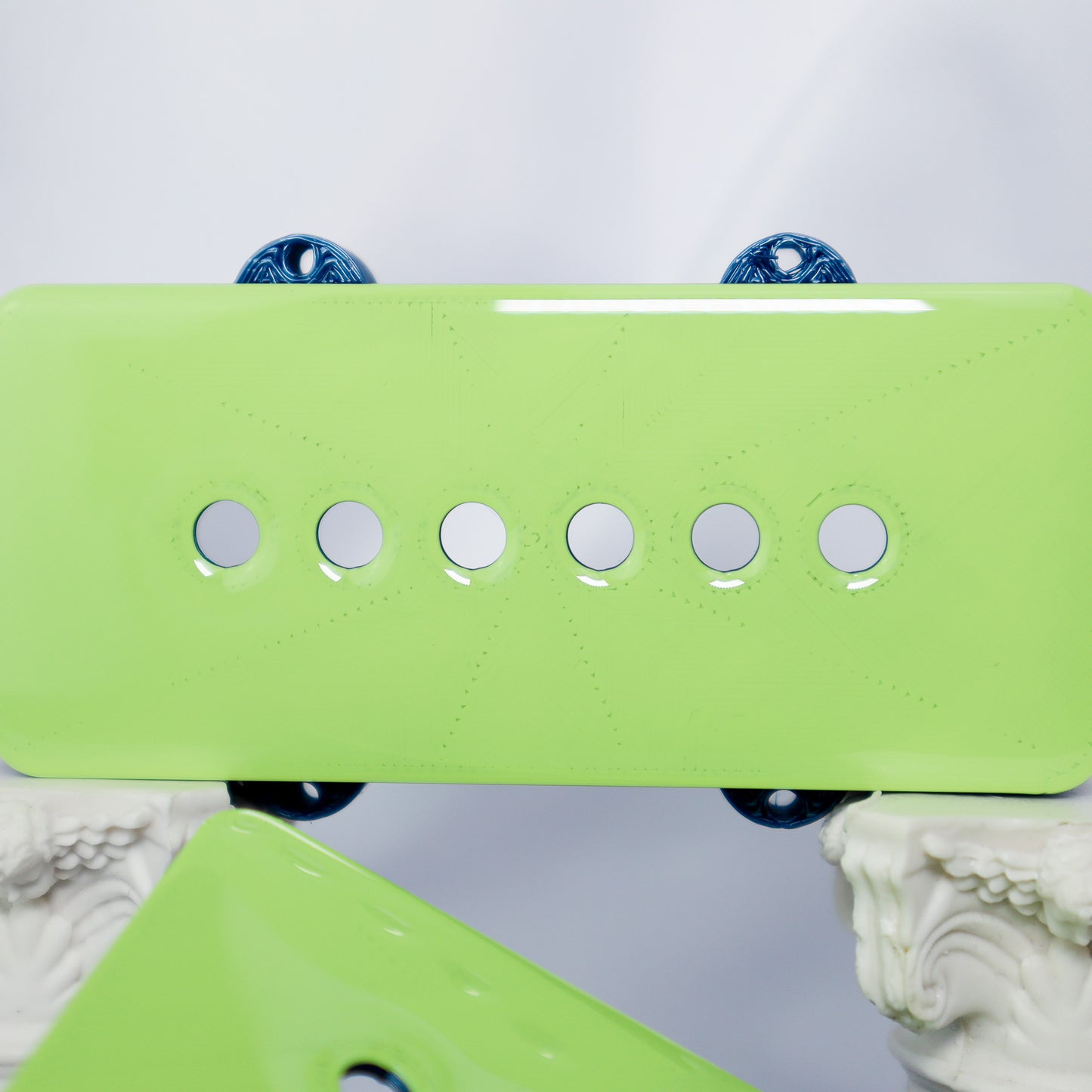 JAZZMASTER CUSTOM PICKUP COVER - SOFT LIME GREEN/COBALT BLUE METALLIC (PAIR)