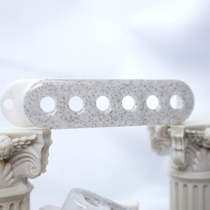 SINGLE COIL 52MM CUSTOM PICKUP COVER -MARBLE/WHITE (SET OF 3)