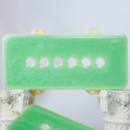 1 OF 1 CUSTOM JAZZMASTER Pickup Cover - TURQOISE SPARKLE RESIN/CREAM (Pair)