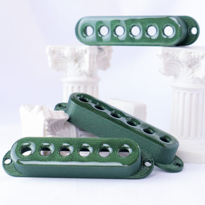 SINGLE COIL 52MM CUSTOM PICKUP COVER - G.O.R GREEN SPARKLE (SET OF 3)