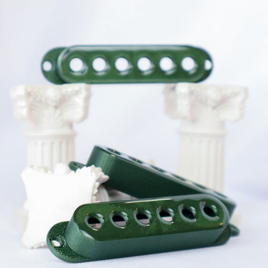 SINGLE COIL 52MM CUSTOM PICKUP COVER - G.O.R GREEN SPARKLE (SET OF 3)