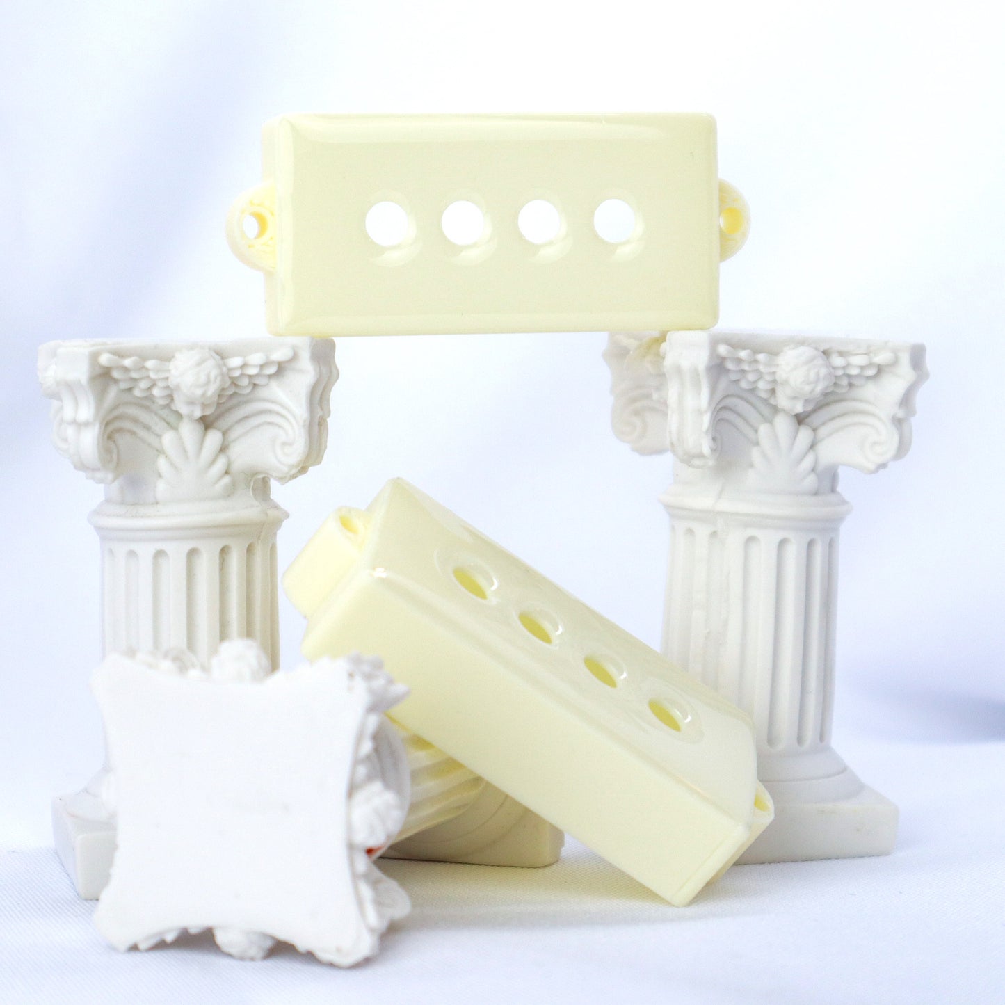 P-BASS STYLE PICK UP COVERS - CREAM RE-IMAGINED (PAIR)