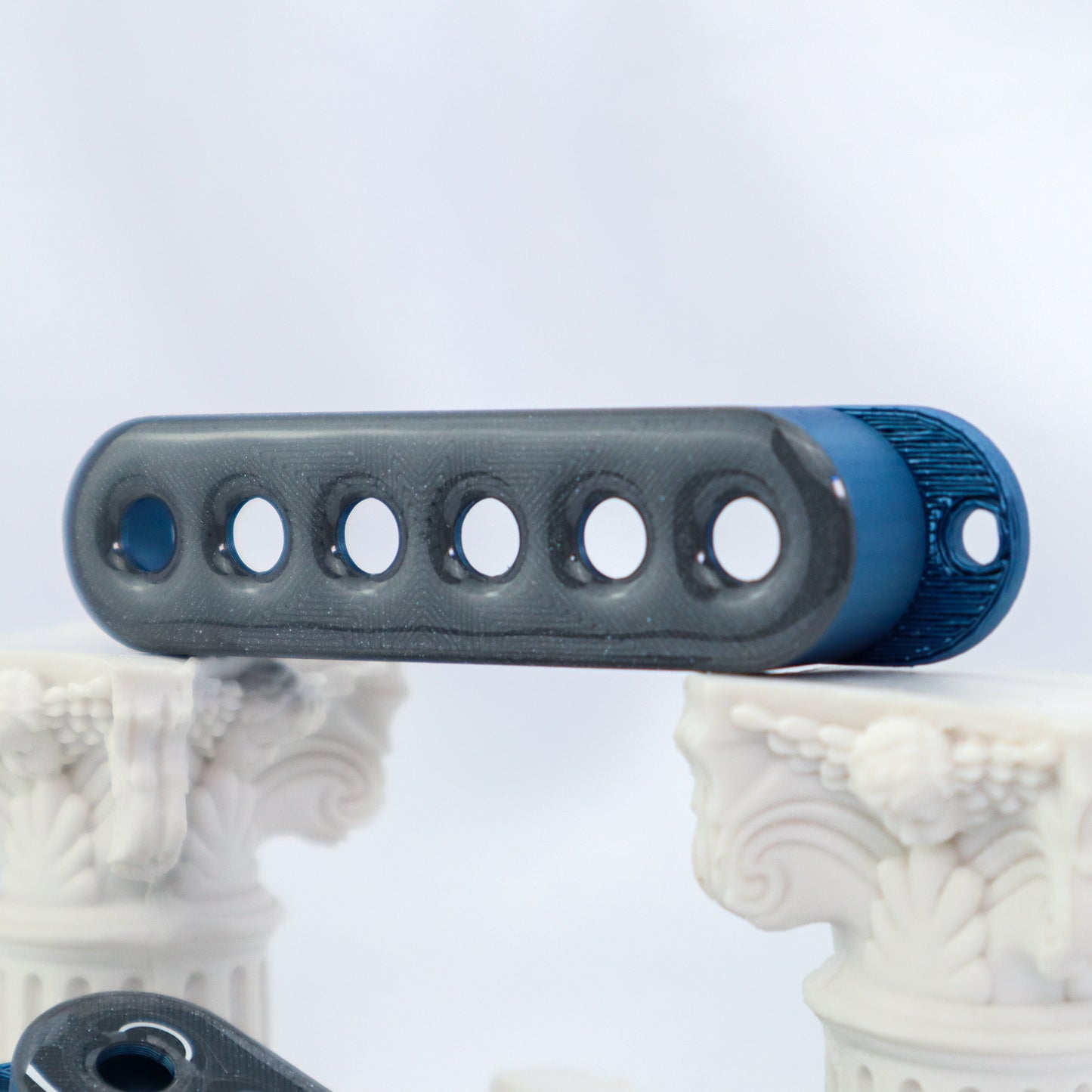 SINGLE COIL 52MM CUSTOM PICKUP COVER - SILVER SPARKLE/COBALT BLUE METALLIC (SET OF 3)