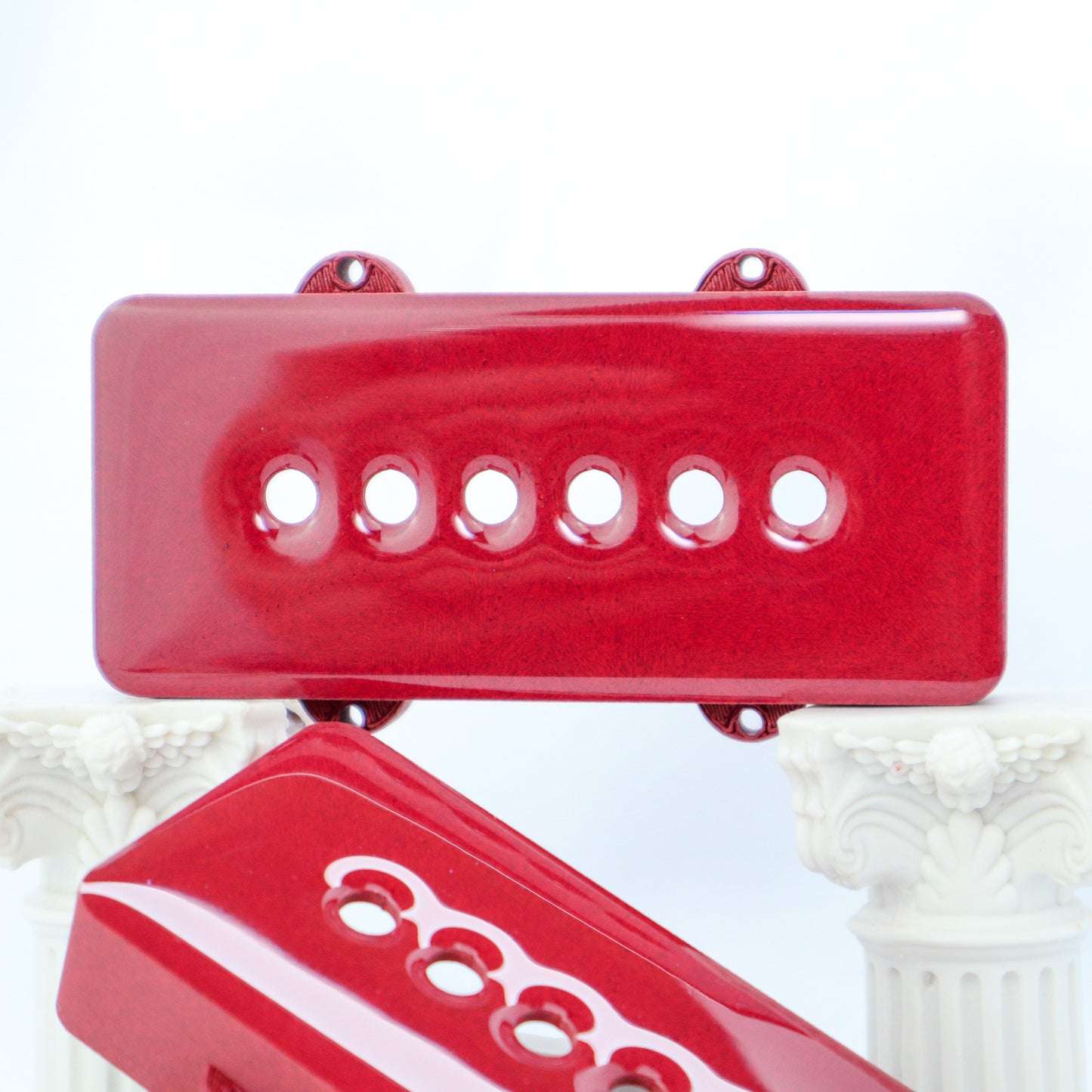 JAZZMASTER CUSTOM PICKUP COVER - CARBON FIBER INFUSED BURGUNDY RED (PAIR)