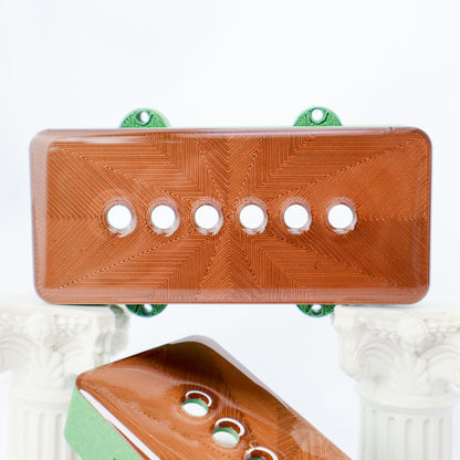 JAZZMASTER CUSTOM PICKUP COVER - COPPER BROWN METALLIC/CARBON FIBER GREEN (PAIR)