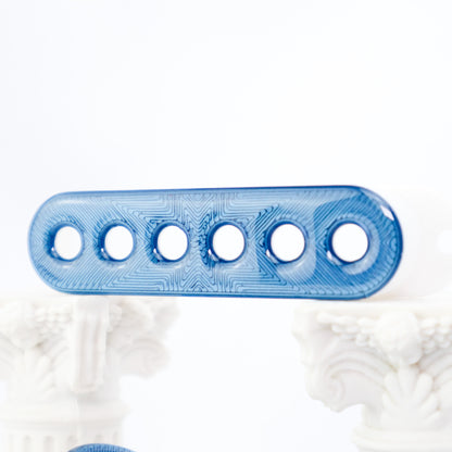 SINGLE COIL 52MM CUSTOM PICKUP COVER - COBALT BLUE METALLIC/WHITE (SET OF 3)