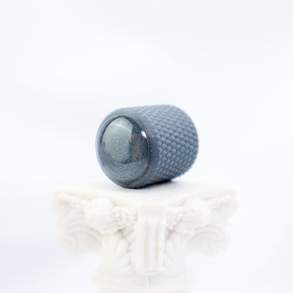 DOMED KNOB W/KNURLING & SET SCREW 6MM - SILVER GALAXY SPARKLE (SINGLE KNOB)