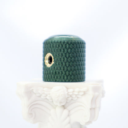 DOMED KNOB W/KNURLING & SET SCREW 6MM - GHOST OF RAUL GREEN SPARKLE (SINGLE KNOB)