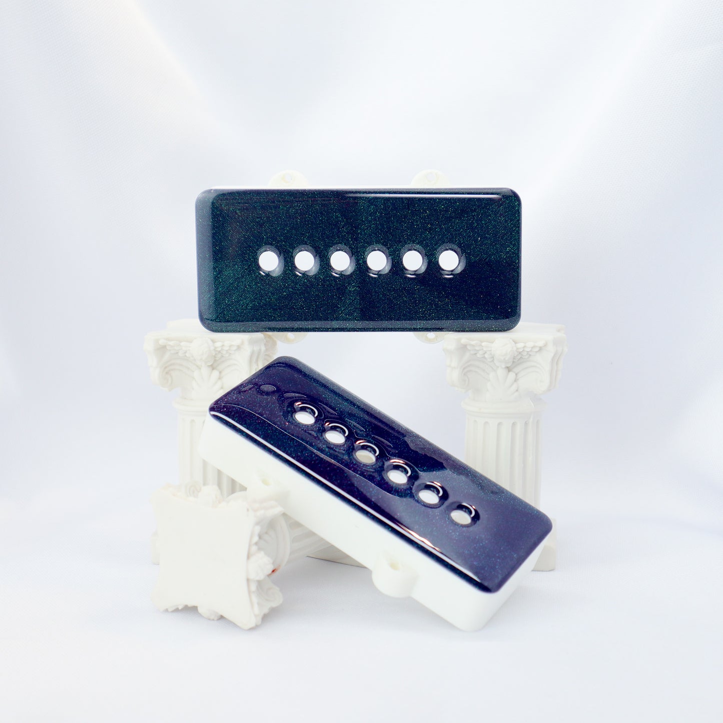 JAZZMASTER CUSTOM PICKUP COVER - NEBULA SPARKLE/WHITE (PAIR)