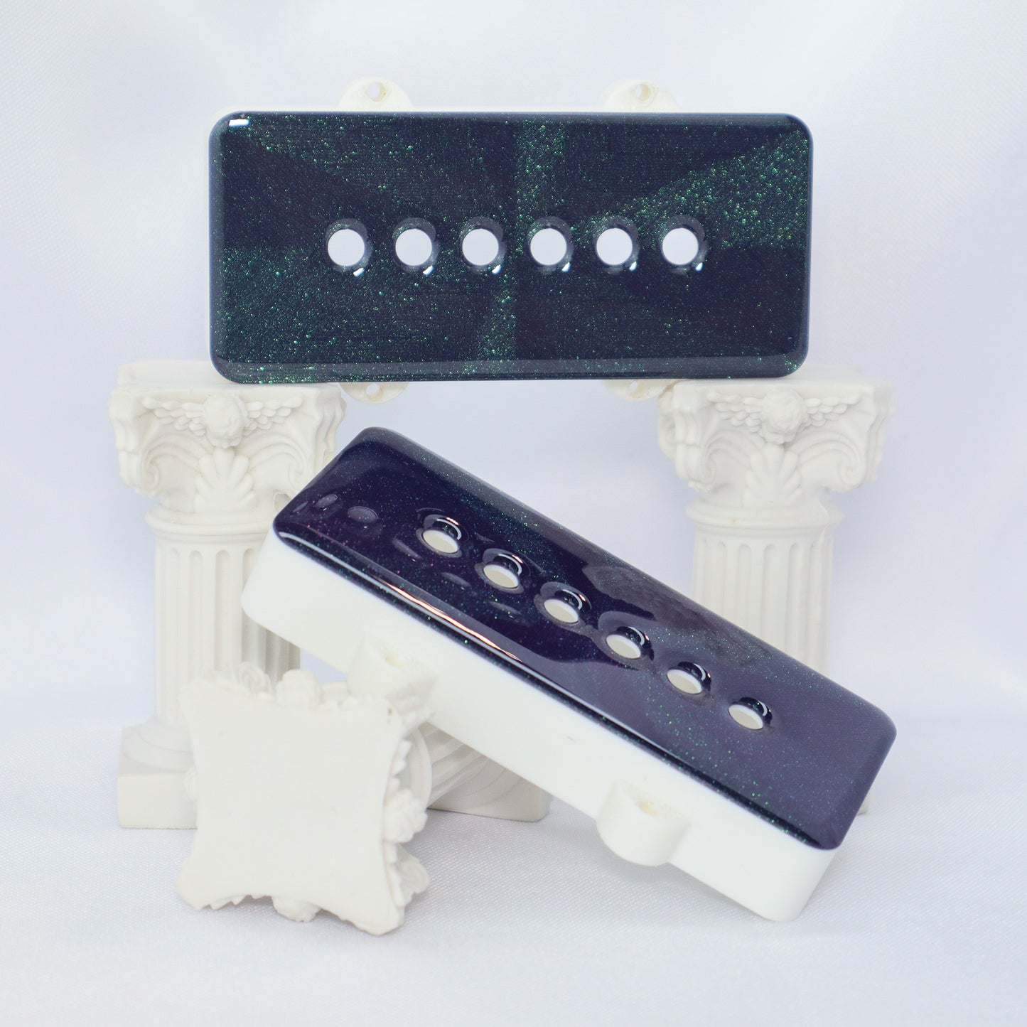 JAZZMASTER CUSTOM PICKUP COVER - NEBULA SPARKLE/WHITE (PAIR)