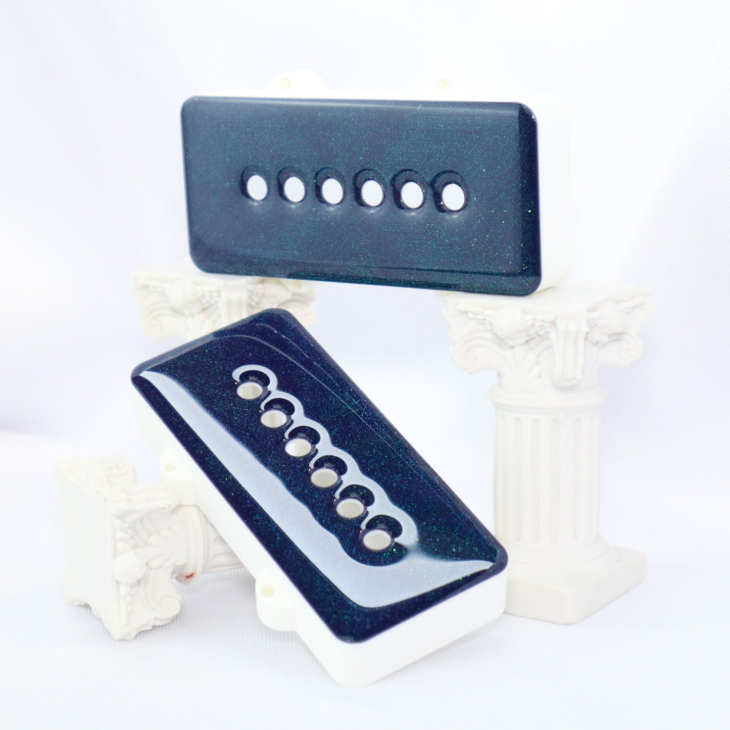 JAZZMASTER CUSTOM PICKUP COVER - NEBULA SPARKLE/WHITE (PAIR)