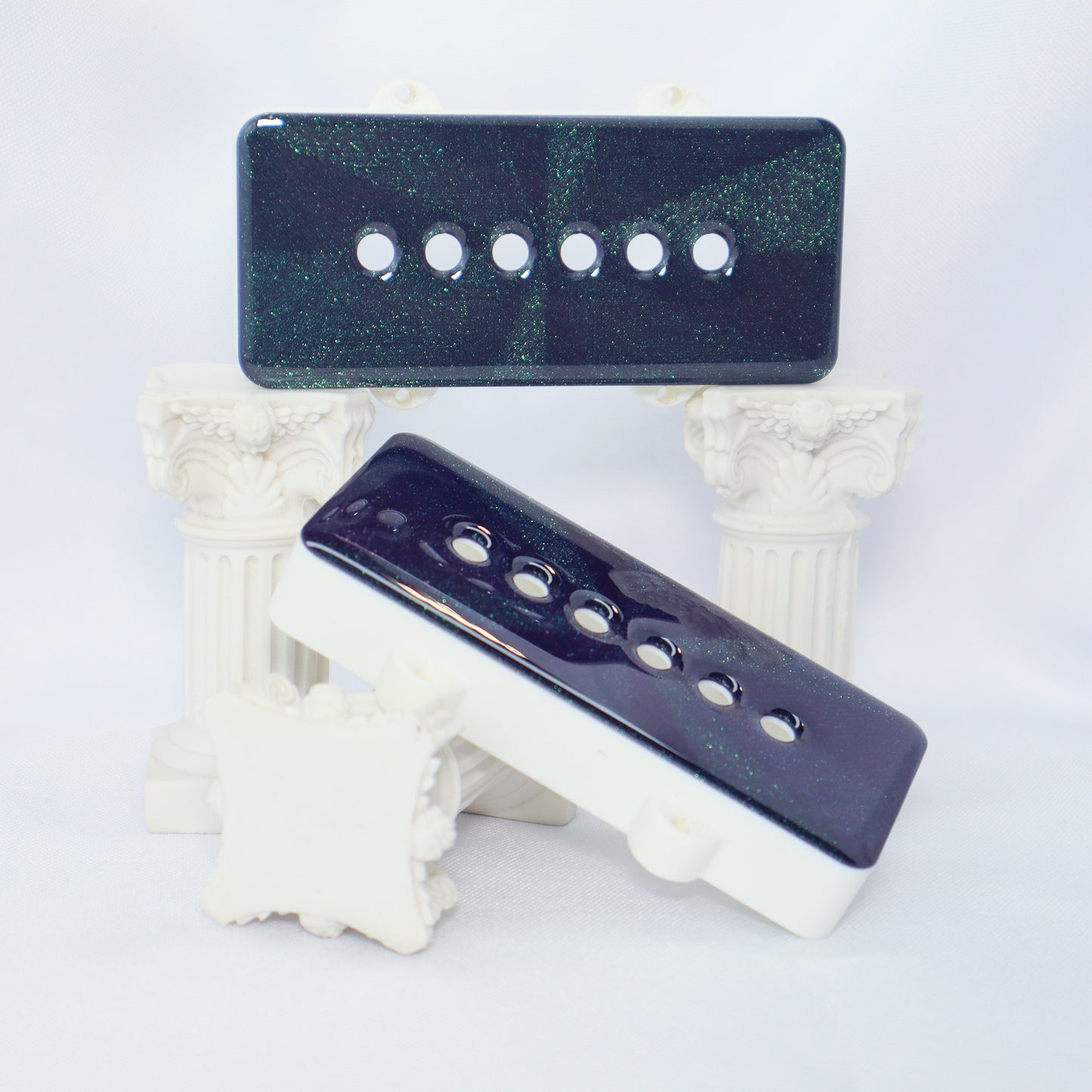 JAZZMASTER CUSTOM PICKUP COVER - NEBULA SPARKLE/WHITE (PAIR)