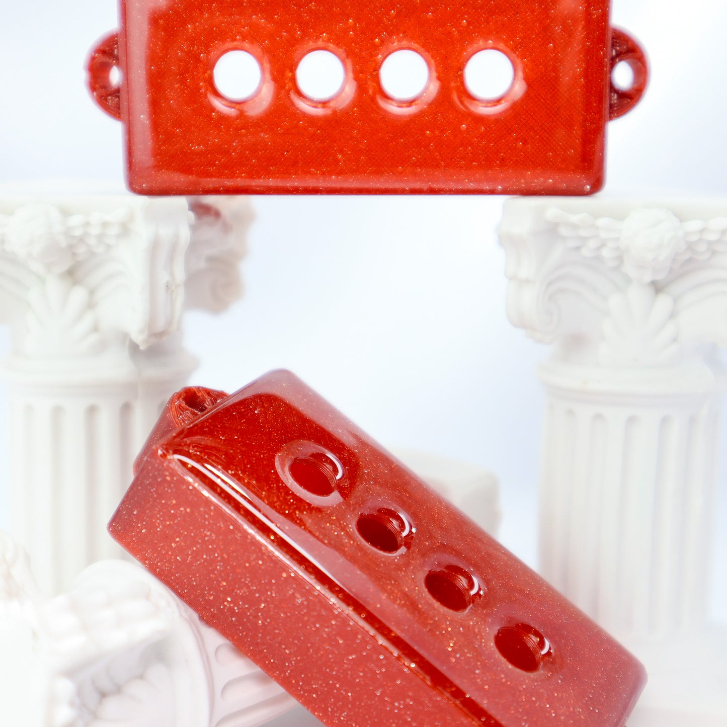 P-BASS STYLE PICK UP COVERS - CRIMSON RED SPARKLE (PAIR)