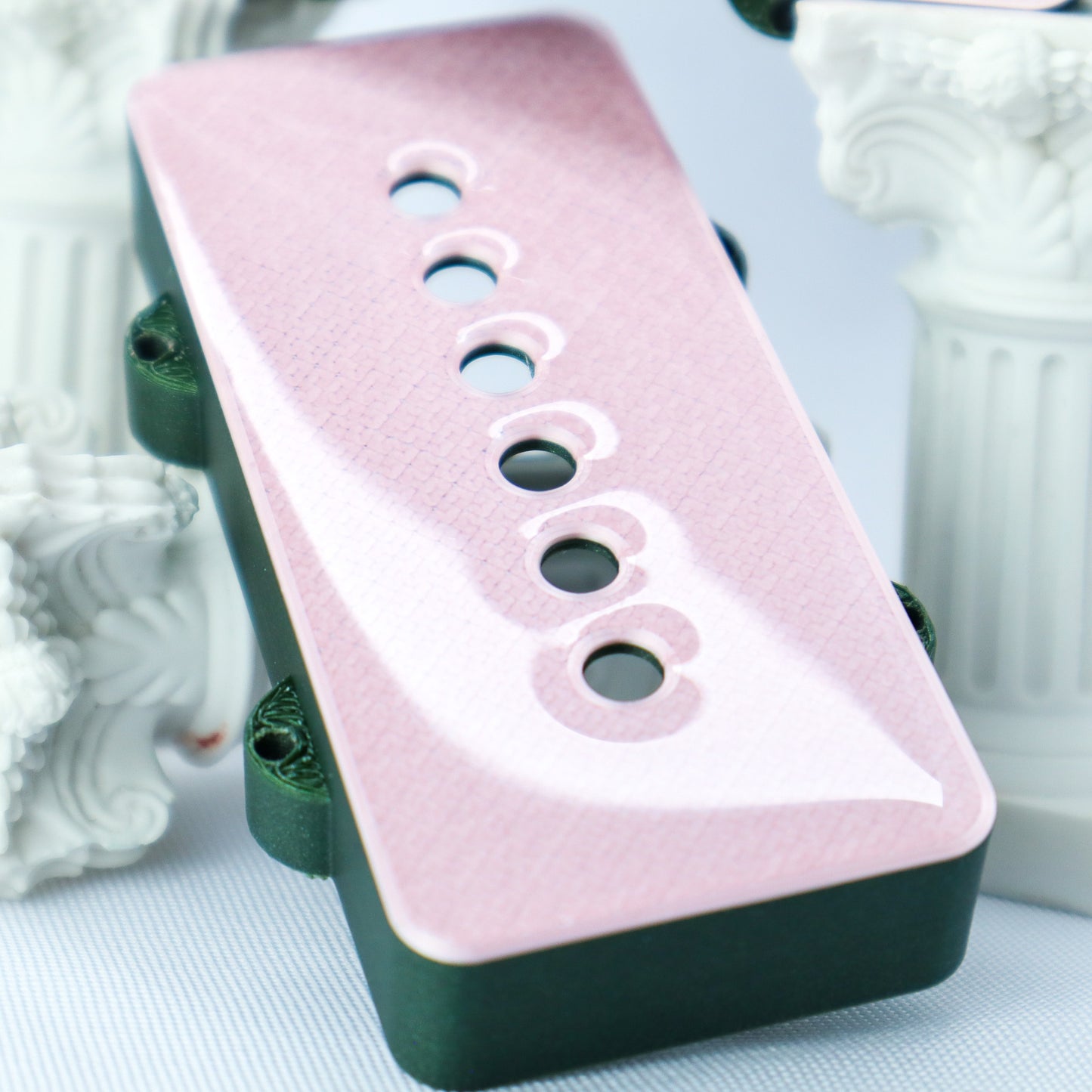 JAZZMASTER CUSTOM PICKUP COVER - PINK METALLIC/GHOST OF RAUL GREEN SPARKLE (PAIR)